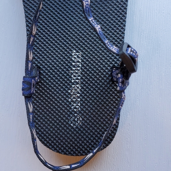 Olivia Miller Blue and Black Strappy Outdoor Sandals 10 - Picture 2 of 6